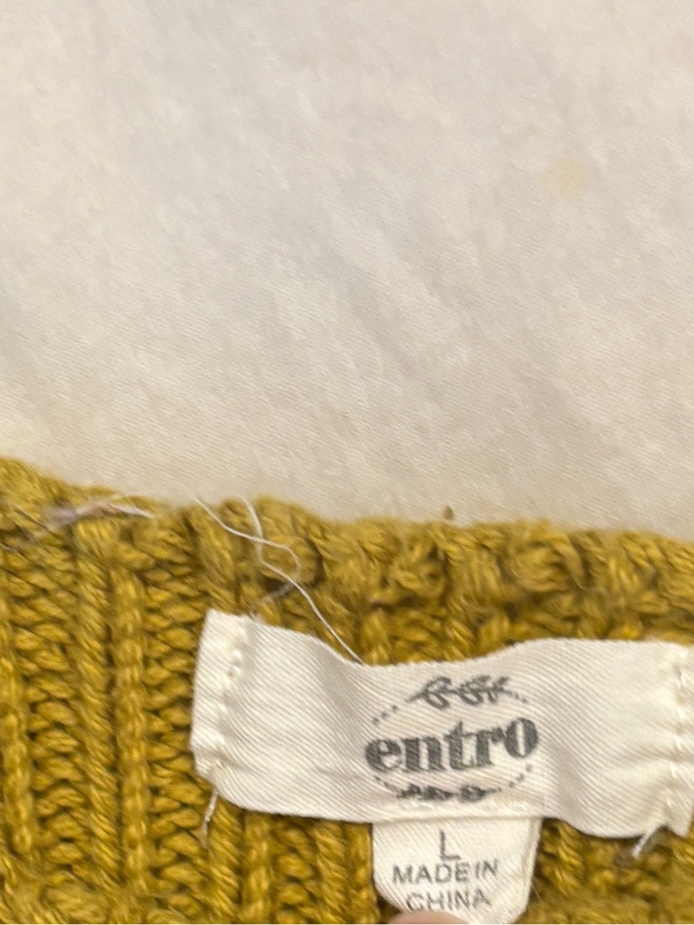Entro Mustard pink & White Crochet Tank Top size large - Picture 2 of 6